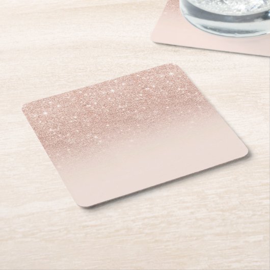 Rose Gold Glitzer Rose verblasst passend iPhone co Rechteckiger Pappuntersetzer (angewinkelt)