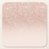 Rose Gold Glitzer Rose verblasst passend iPhone co Rechteckiger Pappuntersetzer (Vorderseite)