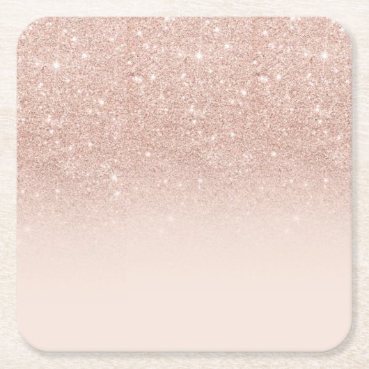 Rose Gold Glitzer Rose verblasst passend iPhone co Rechteckiger Pappuntersetzer (Vorderseite)