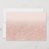 Rose Gold Glitzer rot Rosa Mrs. Brautparty Einladung (Rückseite)