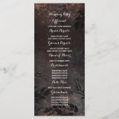 Rose Gold Glitzer Rustikale Naturheiratsprogramme Programm (Rückseite)