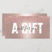 Rose Gold Glitzer Salon & Wellness-Center Geschenk (Vorne/Hinten)