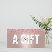 Rose Gold Glitzer Salon & Wellness-Center Geschenk (Stehend Vorderseite)