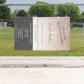 Rose Gold Glitzer Salon wieder öffnen COVID Sicher Banner (Insitu)