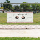 Rose Gold Glitzer Salon Willkommen Banner (Insitu)