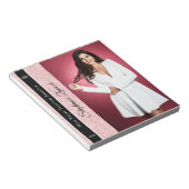 Rose Gold Glitzer Sash Autograph Pad Notizblock (angewinkelt)