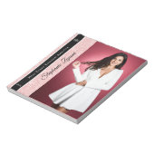 Rose Gold Glitzer Sash Autograph Pad Notizblock (Rotiert)
