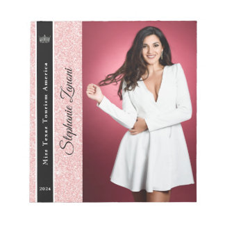 Rose Gold Glitzer Sash Autograph Pad Notizblock
