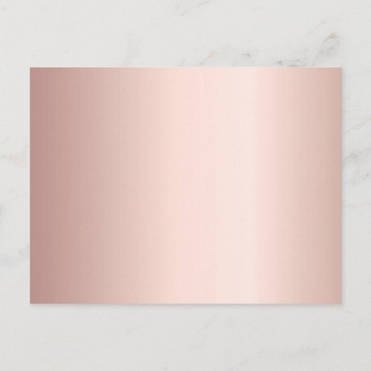 Rose Gold Glitzer Save the Date Postkarte (Rückseite)