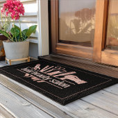 Rose Gold Glitzer Schönheitssalon Friseursalon Sch Fußmatte