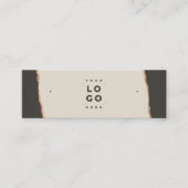 Rose Gold Glitzer Schwarz Modernster Ohrring Mini Visitenkarte (Vorderseite)