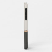 Rose Gold Glitzer Schwarz Rosa moderne Monogramm Case-Mate iPhone Hülle (Hinten/Links)