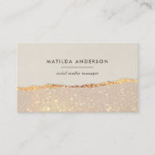 Rose Gold Glitzer Schwarz Rosa moderne QR CODE Visitenkarte (Vorderseite)