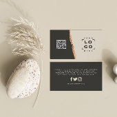 Rose Gold Glitzer Schwarz Rosa Moderne Vielen Dank Visitenkarte