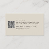 Rose Gold Glitzer Schwarz Rosa moderne viereckige  Visitenkarte (Rückseite)