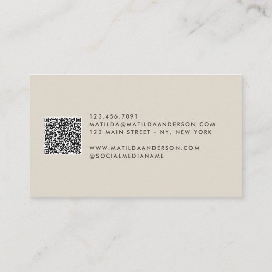 Rose Gold Glitzer Schwarz Rosa moderne viereckige Visitenkarte (Rückseite)