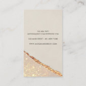 Rose Gold Glitzer Schwarz Rosa moderne viereckige  Visitenkarte (Rückseite)