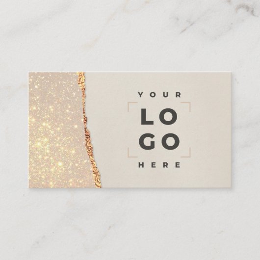 Rose Gold Glitzer Schwarz Rosa moderne viereckige Visitenkarte (Vorderseite)