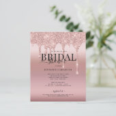 Rose Gold Glitzer Script Brautparty (Stehend Vorderseite)