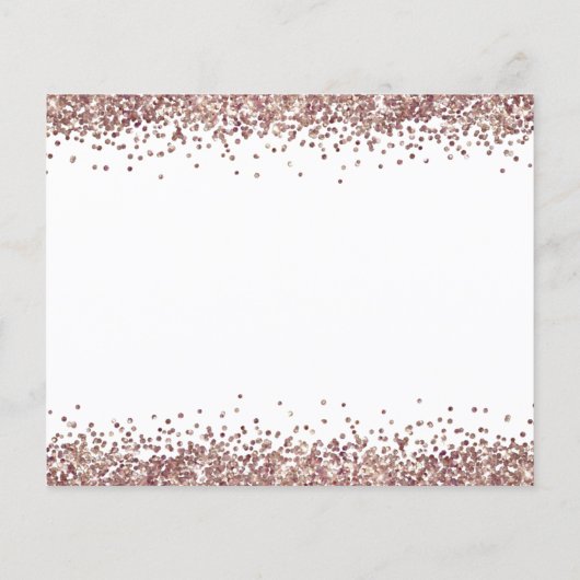 Rose Gold Glitzer Script Bridesmaid Anforderung (Rückseite)