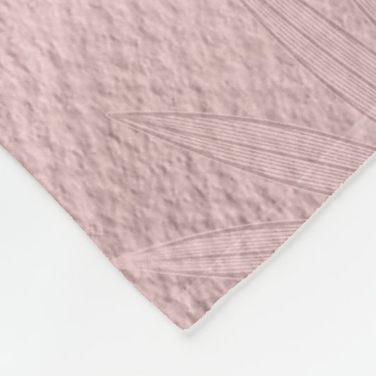 Rose Gold Glitzer Script Monogram Fleecedecke (Ecke)