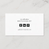 Rose Gold Glitzer Script Signature Makeust Künstle Visitenkarte (Rückseite)