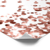 Rose Gold Glitzer Script Willkommen bei Baby Showe Poster (Ecke)