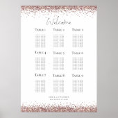 Rose Gold Glitzer Script Willkommenssymbol Poster (Vorne)