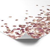 Rose Gold Glitzer Script Willkommenssymbol Poster (Ecke)