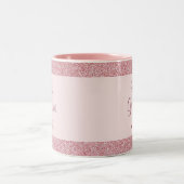 Rose Gold Glitzer sehen Niedlich Beste Oma je aus Zweifarbige Tasse (Mittel)