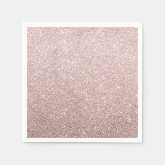 Rose Gold Glitzer Serviette (Vorderseite)