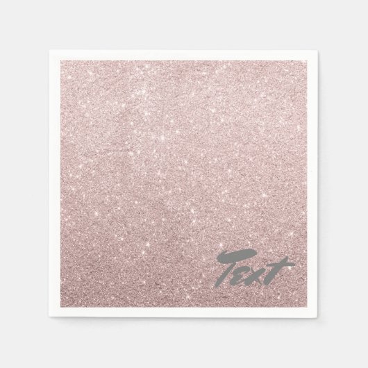 Rose Gold Glitzer Serviette (Vorderseite)