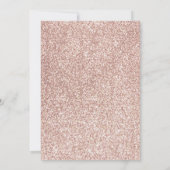 Rose Gold Glitzer Signature Engagement Partei Einladung (Rückseite)