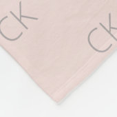 Rose Gold Glitzer silber rosa Monogramm Fleecedecke (Ecke)