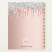 Rose Gold Glitzer Silber Salon Termine 2025 Planer (Rückseite)