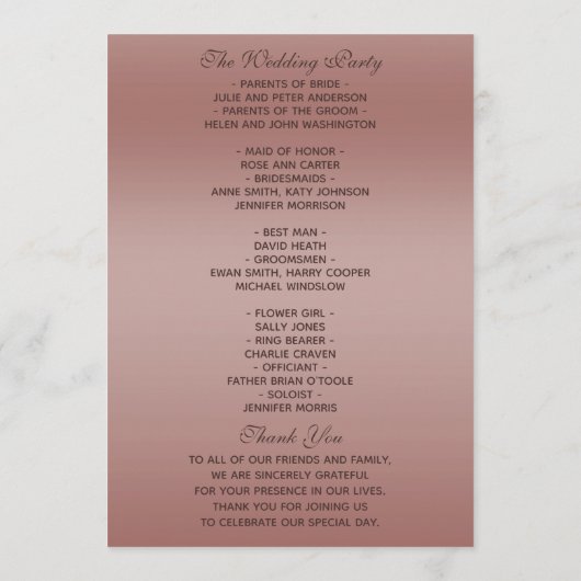 Rose Gold Glitzer & Silver Wedding Rings Programm (Rückseite)