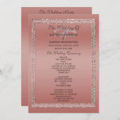 Rose Gold Glitzer & Silver Wedding Rings Programm (Vorne/Hinten)