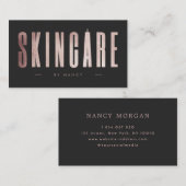 Rose Gold Glitzer Skincare Visitenkarte (Vorne/Hinten)