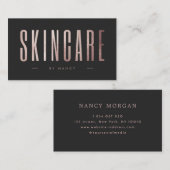 Rose Gold Glitzer Skincare Visitenkarte (Vorne/Hinten)