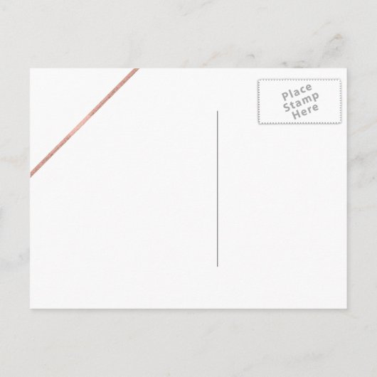 Rose Gold Glitzer Skript Marine Save the Date blau Ankündigungspostkarte (Rückseite)