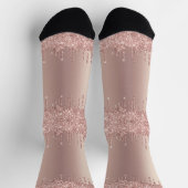 Rose Gold Glitzer Socken (Oben)
