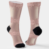 Rose Gold Glitzer Socken (Gewinkelt)
