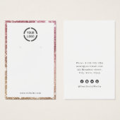 Rose Gold Glitzer Sonderzeichen Ohranzeige (Vorne & Hinten)