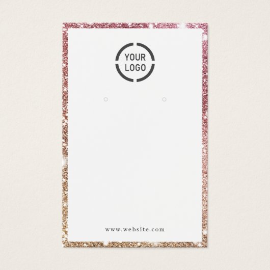 Rose Gold Glitzer Sonderzeichen Ohranzeige (Vorderseite)