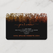 Rose Gold Glitzer Spark Berufliche Haarsträhne Visitenkarte (Rückseite)