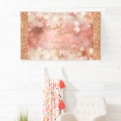 Rose Gold Glitzer Sparkasse Bokeh Pink Brautparty Banner (Insitu)