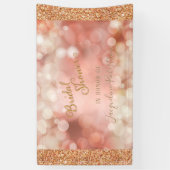 Rose Gold Glitzer Sparkasse Bokeh Pink Brautparty Banner (Vertikal)