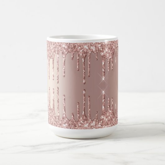 Rose Gold Glitzer Sparkasse Kaffee Tasse (Mittel)
