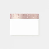 Rose Gold Glitzer Sparkasse Post it Notes Post-it Klebezettel (Vorderseite)