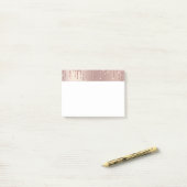 Rose Gold Glitzer Sparkasse Post it Notes Post-it Klebezettel (Auf Schreibtisch)